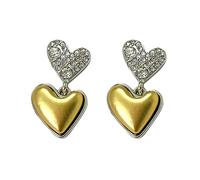 Golden Heart Ear Studs Open Jewelry Pendientes Corazón De Aleación Joyería De Mujeres Modernas Presente Para Mujeres Y Niñas Pendientes Vintage Aretes