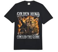 Golden Hind Circled El Globo Drake Barco Alto Comfort Colors Adult Heavyweight T-Shirt