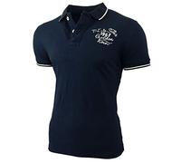 Golden Horn Polo camisa de manga corta - Camiseta de algodón Varios. Colores 1116 azul small