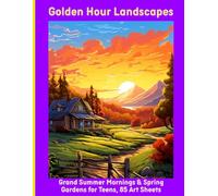 Golden Hour Landscapes: Grand Summer Mornings & Spring Gardens for Teens, 85 Art Sheets