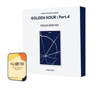 GOLDEN HOUR: Part.4 ATEEZ Album [Diary ver. (POCA ALBUM ver.)]+Pre Order Benefits+BolsVos Idol-Inspired Freebies (13th mini album)