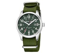 GOLDEN HOUR Reloj con Correa Deslizante de Nailon para Hombre con Hora Militar Esfera de fácil Lectura Manecillas Brillantes Pantalla de 12/24 Horas Relojes Digitales