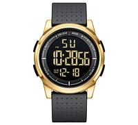 GOLDEN HOUR Relojes Digitales Impermeables Deportivos Ultrafinos para Hombre con Pantalla Gran Angular Correa de Caucho Reloj de Pulsera para Hombre Mujer