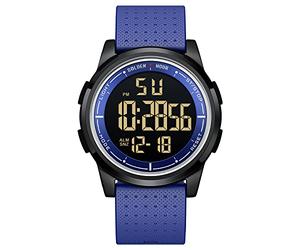GOLDEN HOUR Relojes Digitales Impermeables Deportivos Ultrafinos para Hombre con Pantalla Gran Angular Correa de Caucho Reloj de Pulsera para Hombre Mujer