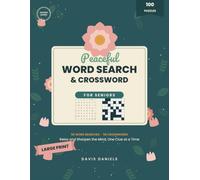 Golden Hours Large Print Crossword & Word Search Puzzle Book for Seniors - 100 Easy Puzzles with Big Print, Relaxing Themes, and Full Answer Keys