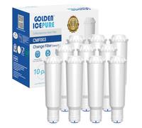 GOLDEN ICEPURE Filtro de agua de repuesto para Krups F088, Melitta Pro Aqua, Nivona NIRF700 compatible con máquinas de café totalmente automáticas AEG, Bosch, Siemens, Nivona, paquete de 10