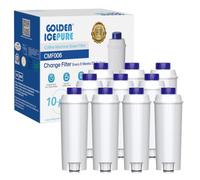 GOLDEN ICEPURE Filtro de agua para cafeteras automáticas compatibles con De'Longhi DLSC002, SER3017 y 5513292811, ECAM, ESAM, ETAM, BCO, serie CE, 10 unidades