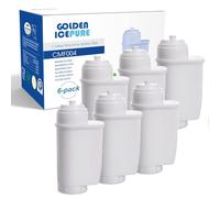 GOLDEN ICEPURE Filtro de agua para máquina de café, Compatible Con Siemens® EQ Series, EQ3/EQ6/EQ9, EQ500, S700, Brita® Intenza 575491, Bosch® TCZ7003, TCZ7033, certificado NSF, 6 piezas