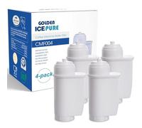 GOLDEN ICEPURE Filtro de agua para máquina de café, Compatible Con Siemens® EQ Series, EQ3/EQ6/EQ9, EQ500, S700, Brita® Intenza 575491, Bosch® TCZ7003, TCZ7033, certificado NSF, 4 piezas