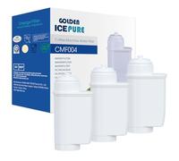 GOLDEN ICEPURE Filtro de agua para máquina de café, Compatible Con Siemens® EQ Series, EQ3/EQ6/EQ9, EQ500, S700, Brita® Intenza 575491, Bosch® TCZ7003, TCZ7033, certificado NSF, 3 piezas