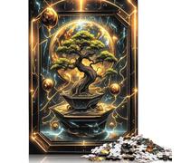 Golden Kintsugi Bonsai Puzzle Imposible,desafío para Adultos Entretenimiento Creativo 1000 Piezas Obra De Arte De Juego De para Adultos, Regalos A Partir De 14 Años 1000pcs (75x50cm)