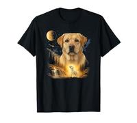 Golden Labrador Retriever Howling to The Moon Vintage Dog Camiseta
