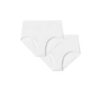 Golden Lady 2 Slip Midi Vita Alta Ropa Interior a la Cadera, Bianco, XL (Pack de 2) para Mujer