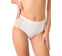 GOLDEN LADY Calzoncillo Midi Encaje Algodón, Blanco, S Mujer