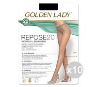 Golden Lady Juego de 10 Repose 20 Negro 4 - Medias de Mujer Ropa y Accesorios, Multicolor, única