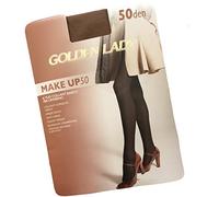 GOLDEN LADY Medias mujer Make Up 50 DEN - Paquete de 3 pares - Básico, mate, cubriente con costuras confort, Negro , XL