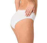 GOLDEN LADY Slip Encaje algodón, Color Blanco, L para Mujer