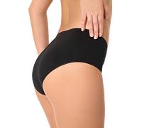 GOLDEN LADY Slip Midi sin Costuras de Microfibra Ropa Interior Mujer, Negro, M