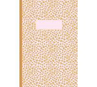 Golden Leopard Print Notebook: Personalized Lined Journal with Name Box | Mustard Yellow Animal Print Notebook | 6 x 9 | 100 Pages | Matte Cover
