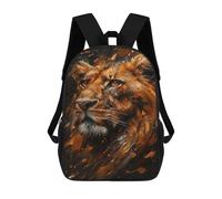 Golden Lion Majesty -7 17inch Mochilas Escolares Impresas En 3D, Mochilas Escolares De Moda Para Niños De Primaria Y Secundaria