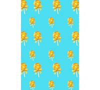 Golden Lollipop Notebook - Sweet Candy Aesthetic Journal: 5.5 x 8.5 Inch | 100 Unruled Pages | Bright Blue Candy Design | Perfect for Doodling, Sketching & Journaling