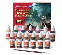golden maple Juego de pinturas acrílicas en miniatura de 13 x 20 ml, con 1 pincel de detalles finos, ideal para artistas, niños, principiantes, regalos de manualidades para bricolaje de cerámica y