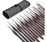 Golden Maple Pinceles de pintura en miniatura, 18 unidades, juego de pinceles de pintura de microdetalles, pequeños pinceles de modelo de detalles finos para acrílicos, acuarelas y pintura por número,