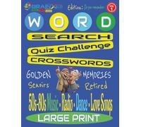 Golden Memories Puzzle Book for Seniors VOL 1: Large Print Word Searches, Crosswords & Trivia Quiz Challenges | Fun Brain Games from the 1950s, 60s, ... for Relaxation, Memory & Sharp Minds