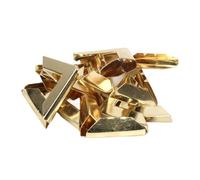 Golden Metal Book Corner Trilateral Álbumes Menús Carpetas Cajas Protectores (20 piezas)