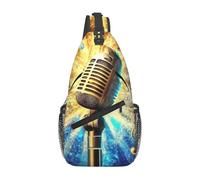 Golden Mic And Spin Note - Bolso bandolera de viaje para hombre, mochila de senderismo