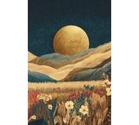 Golden Moon Wildflower Field Journal: Lined Notebook for Writing, Notes, and Reflection