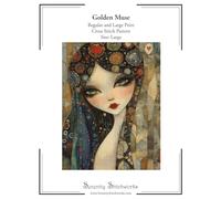 Golden Muse Cross Stitch Pattern - Large Size Edition: Regular and Large Print Cross Stitch Pattern