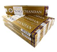 Golden Nag Chandan - Varillas de Incienso (12 Paquetes de 15 g Aprox., 180 Varillas, Madera de sándalo)