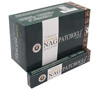 Golden Nag Pachuli - Varillas de incienso de Agarbatti (aroma natural, 15 x 12 unidades)