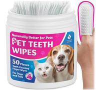 Golden Nature - Toallitas limpiadoras dentales para Perros y Gatos - 100 u. - Almohadillas Digitales para Cuidado Dental Mascotas/Toallitas bucales para Aliento Fresco, eliminación Placa y sarro