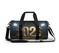 Golden Number 2026 on The Soccer Stadium - Bolsa de viaje para gimnasio para mujeres y hombres, bolsa de lona cilíndrica con correa para el hombro