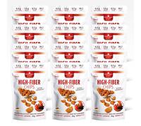 GOLDEN PEANUT Gourmet High-Fiber Chips Pimientos Style 12 x 25 g Bolsas de fibra saciante Snack, Omega-3, vegano y sin gluten