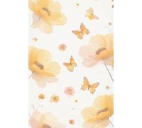 Golden Petals - Self-Care Journal Notebook for Women with 135 Lined Pages: A soft yellow floral journaling notebook for daily reflections, mindfulness, and self-love