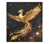 Golden Phoenix in Starry Sky - Cubiertas para lavavajillas con tapa magnética para puerta de frigorífico de electrodomésticos de cocina, 58 x 66 cm