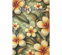 Golden Plumeria Notebook: Elegant Floral Lined Journal for Daily Writing and Reflection