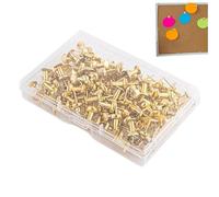 Golden Push Pins - 100 pieces Bulletin Board Tacks | Decorative Push Pins for Bulletin Boards, Maps, Office, School, Craft Projects, Calendars, Photos, Posters, Drawings, and Home Display