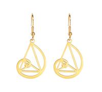Golden Ratio Pendientes Para Amante de las Matemáticas Fibonacci Espiral Colgante Pendientes Fibonacci Números Joyería Geometría Sagrada Regalos de Matemáticas para Mujeres (oro)