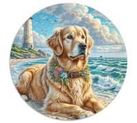 Golden Retriever 1000 Pieces Jigsaw Puzzles For Adults Educational Games Stress Relieving Entertainment Exercise The Memory of The Brain for Adults and Kids, Age 12 Years Up 1000pcs (67.5x67.5cm)