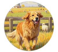 Golden Retriever 1000 Pieces Jigsaw Puzzles For Adults Educational Games Stress Relieving Entertainment Exercise The Memory of The Brain For Adults Gifts 1000pcs (67.5x67.5cm)