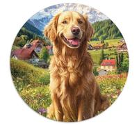 Golden Retriever 1000 Pieces Jigsaw Puzzles For Adults Educational Games Stress Relieving Entertainment Cultivate The Spirit of Teamwork for Family Decorations 1000pcs (67.5x67.5cm)