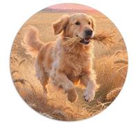 Golden Retriever 1000 Pieces Jigsaw Puzzles For Adults Family Challenge Toys Stress Relieving Entertainment Exercise The Memory of The Brain for Adults and Kids, Age 12 Years Up 1000pcs (67.5x67.5cm)