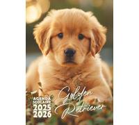 Golden Retriever : Agenda scolaire 2025 2026 Chien Journalier 1 jour par page Petit format 12x17 Fille, garçon - Chiot: Primaire, collège, lycée - Animaux - 1 page par jour