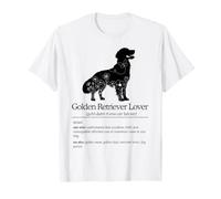 Golden Retriever Amante Definición Silueta Floral Perro Mamá Camiseta