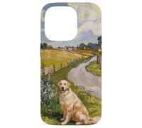 Golden Retriever Art Dog Lover Vintage Carcasa para iPhone 14 Pro