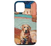 Golden Retriever Art Perro estético Carcasa para iPhone 12/12 Pro